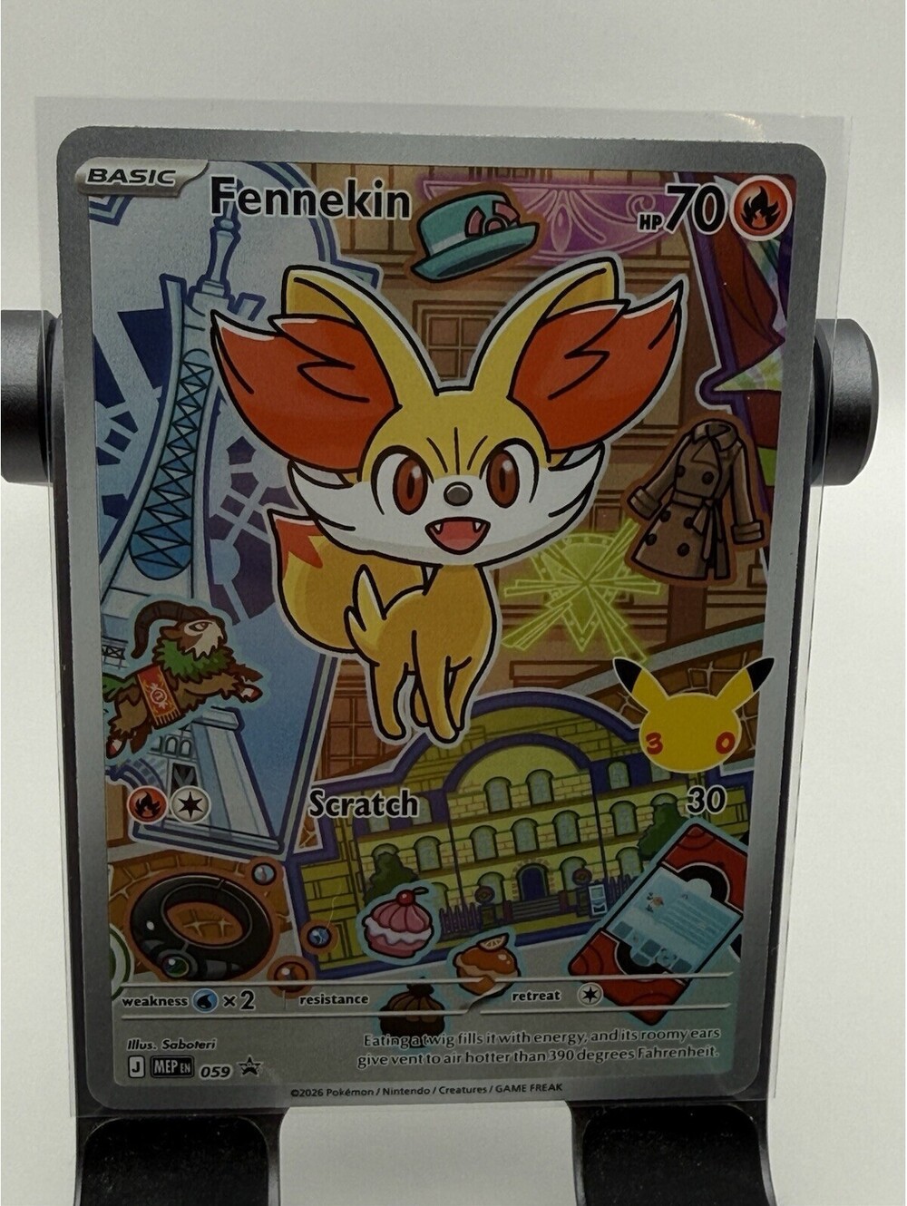 Fennekin 059 Me: Mega Evolution Promo Holo Pokemon TCG Illustration Rare B